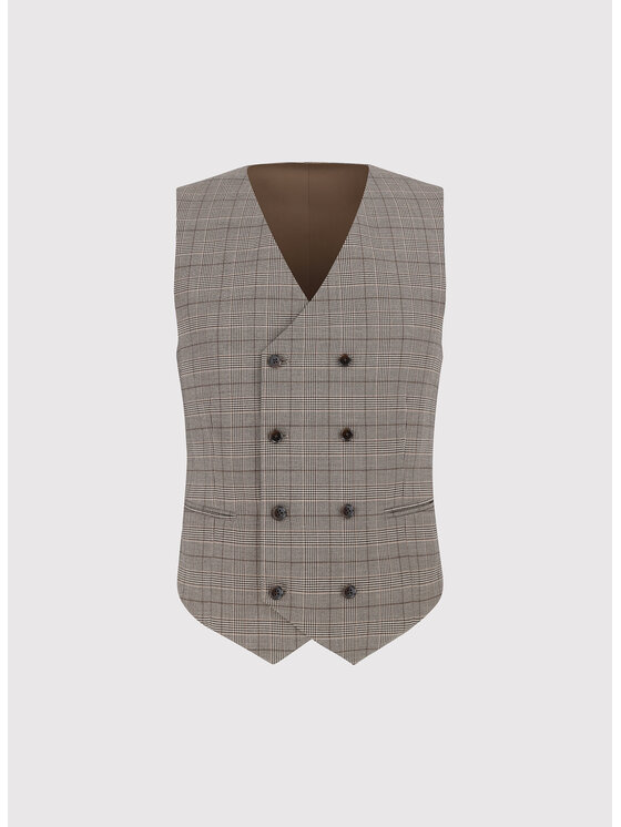 Pako Lorente Pako Lorente Kamizelka P26WF-8X-002 Brązowy Slim Fit