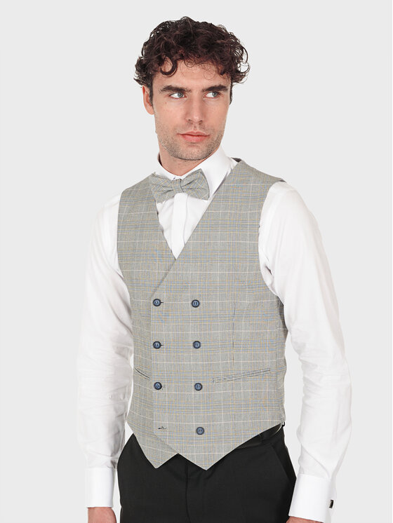 Evenemen Evenemen Kamizelka BOSTON EKOSE 9280 Szary Slim Fit
