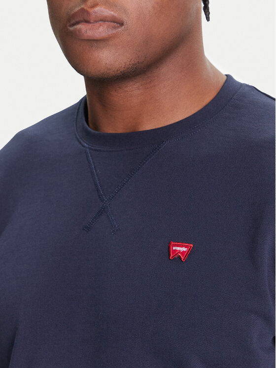 Wrangler Wrangler Pulóver Sign Off 112350534 Sötétkék Regular Fit