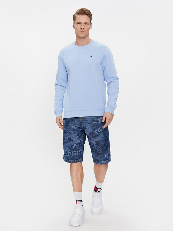 Tommy Jeans Tommy Jeans Džemperis ar kapuci DM0DM09591 Gaiši zils Regular Fit