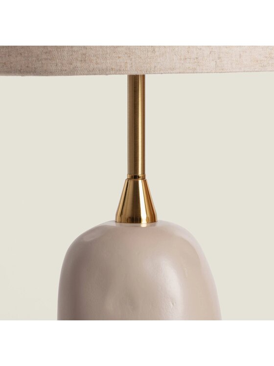 MIAhome MIAhome Lampa podłogowa kremowa Lava 137 cm Beżowy