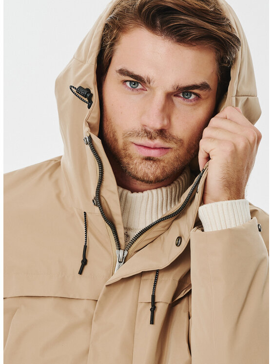 Pako Lorente Pako Lorente Kurtka zimowa P24WF-5X-003 Beżowy Classic Fit