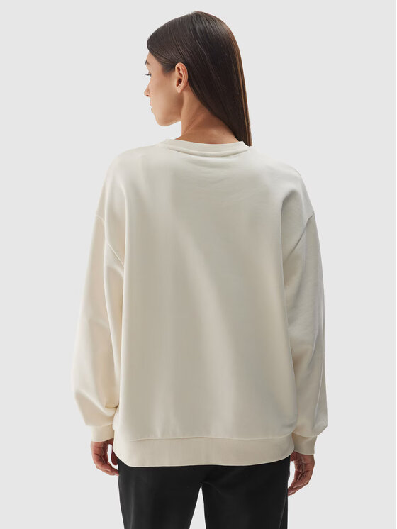 4F 4F Bluza 4FWAW24TSWSU1313 Biały Regular Fit