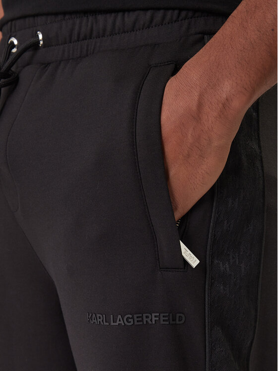 KARL LAGERFELD KARL LAGERFELD Teplákové kalhoty 705008 561902 Černá Regular Fit