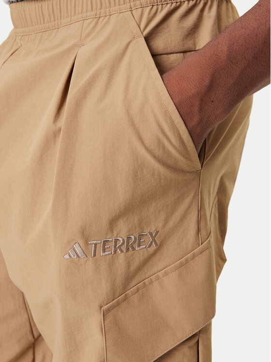 adidas adidas Outdoorové nohavice Terrex Xploric JM7424 Béžová Loose Fit