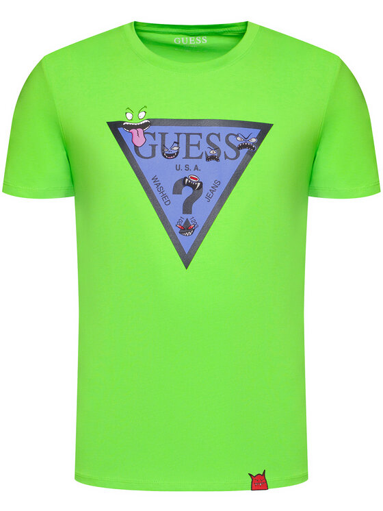 Guess Guess T-krekls Monster M0YI51 I3Z00 Zaļš Regular Fit