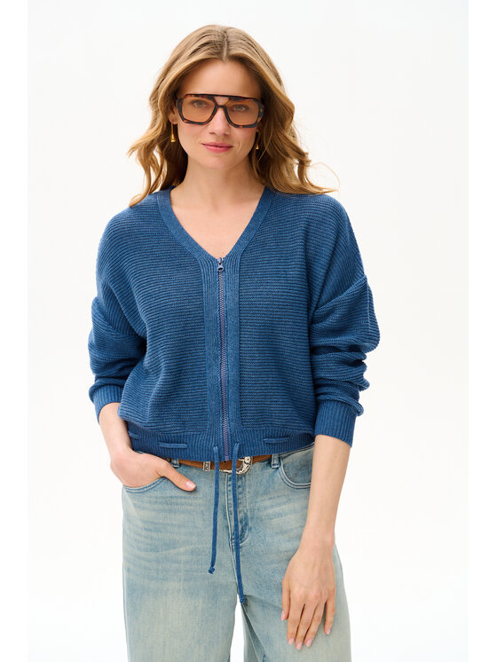 blue shadow blue shadow Kardigan Zefir Niebieski Regular Fit