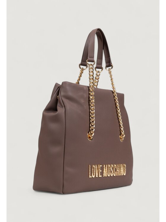 LOVE MOSCHINO LOVE MOSCHINO Σάκος HAMMERED LOGO Καφέ