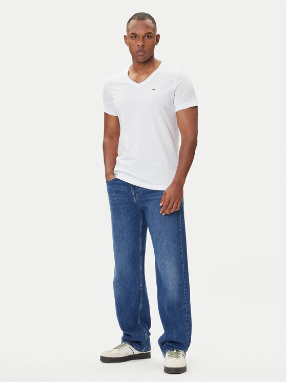 Tommy Jeans Tommy Jeans Póló DM0DM04410 Fehér Regular Fit