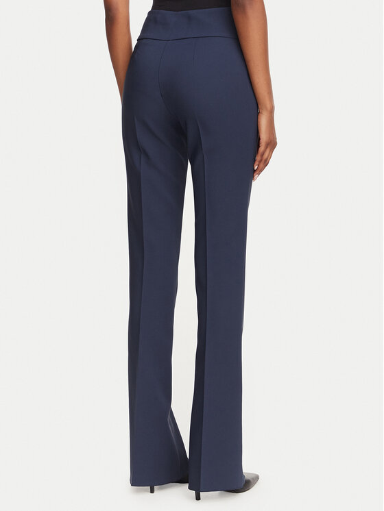 Rinascimento Rinascimento Hlače iz tkanine CFC0130140003 Mornarsko modra Flare Fit