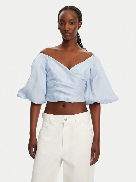 Női Blúz BARDOT, Méret: 6, Kék, Eva Linen 57892TB2