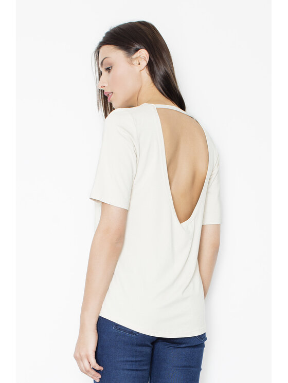 FIGL FIGL Blúzka M436 Écru Regular Fit