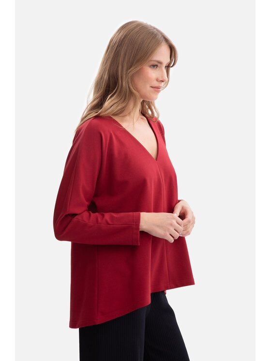 BeWear BeWear Bluzka b304 Bordowy Baggy Fit