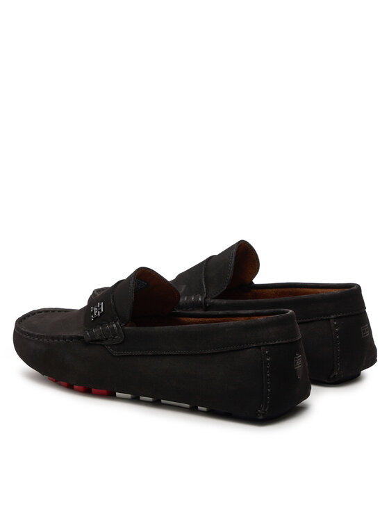 Tommy Hilfiger Tommy Hilfiger Mokasyny Th Classic Nubuck Driver FM0FM05001 Czarny