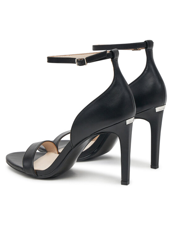 Calvin Klein Calvin Klein Sandali Heel Sandal 90 - Lth HW0HW02337 Črna