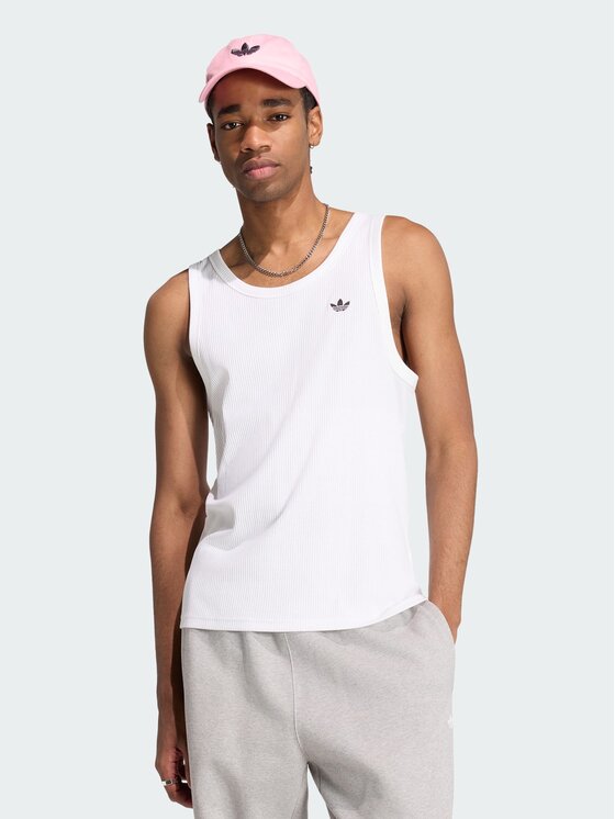 adidas adidas Tank top 164740 Biały Regular Fit