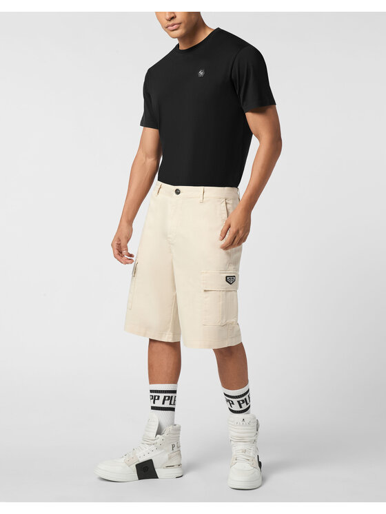 PHILIPP PLEIN PHILIPP PLEIN Szorty materiałowe 27863 Beżowy Regular Fit