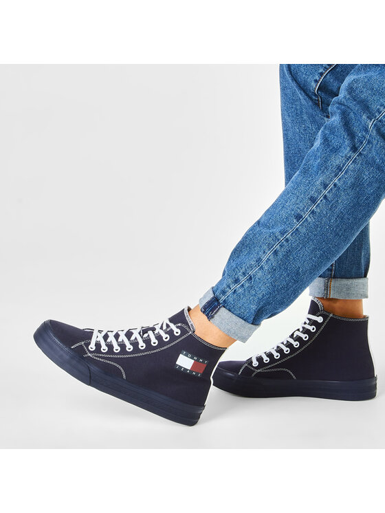 tommy jeans mid cut lace up