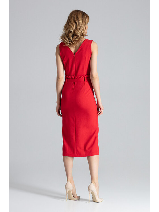 FIGL FIGL Φόρεμα M633 Κόκκινο Regular Fit