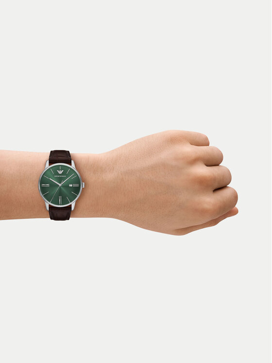 Emporio Armani Emporio Armani Zegarek Minimalist AR11672 Brązowy