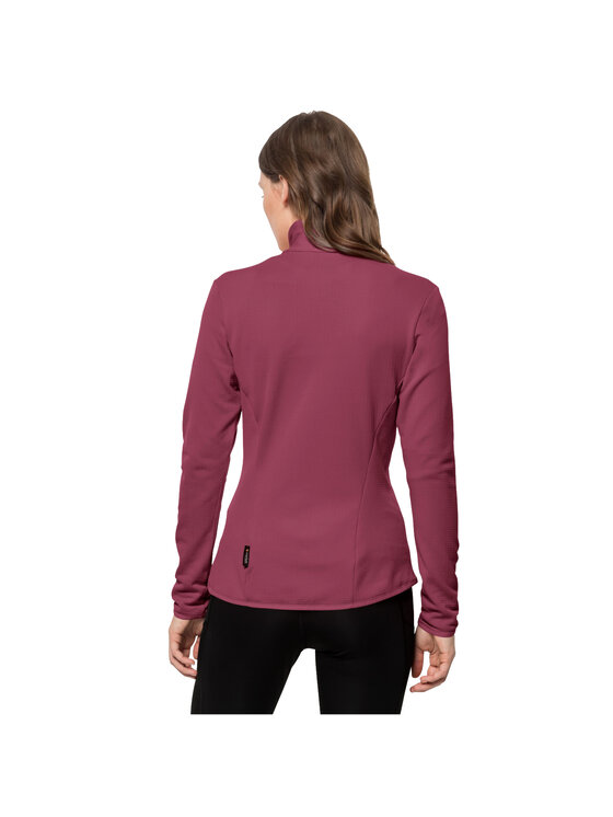 Jack Wolfskin Jack Wolfskin Felpa di pile Jack Wolfskin Peak Grid Fleece W Rosso Regular Fit