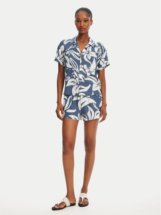 Banana Moon Banana Moon Szövet rövidnadrág William Floreal MHX74 Kék Loose Fit