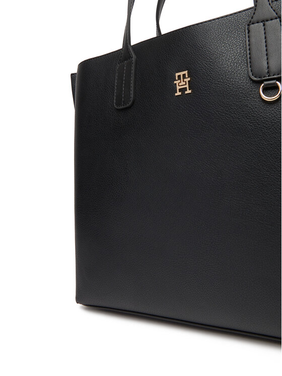 Tommy Hilfiger Tommy Hilfiger Torbica Th Distinct Satchel AW0AW17463 Crna