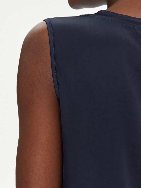 ViCOLO ViCOLO Bluse TD0006 Dunkelblau Relaxed Fit