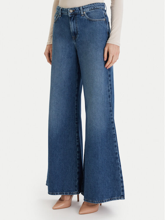 ViCOLO ViCOLO Jeansy DF5159 Modrá Wide Leg