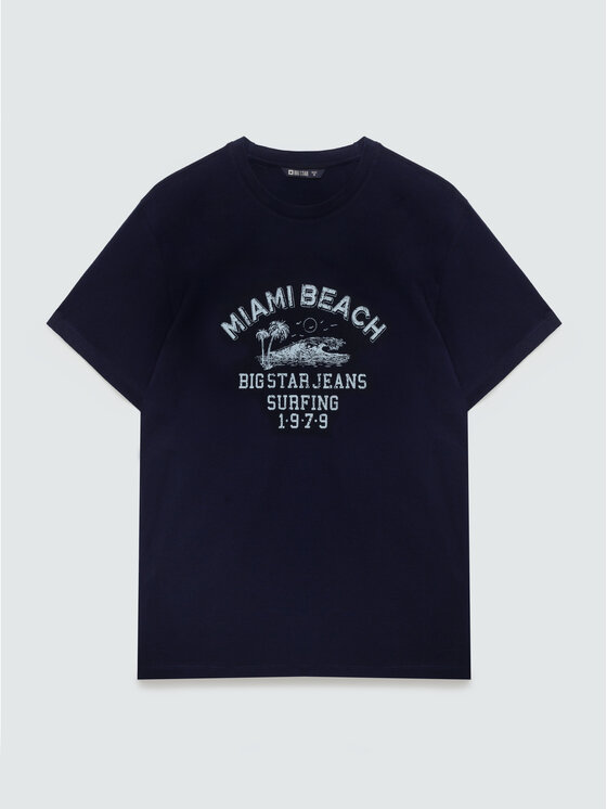 BIG STAR BIG STAR T-Shirt FORS Granatowy Basic Fit