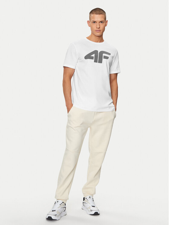 4F 4F Футболка 4FWSS24TTSHM1155 Білий Regular Fit