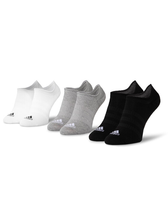 Set de 3 perechi de șosete joase unisex adidas Light Nosh 3PP DZ9414 Mgreyh/White/Black