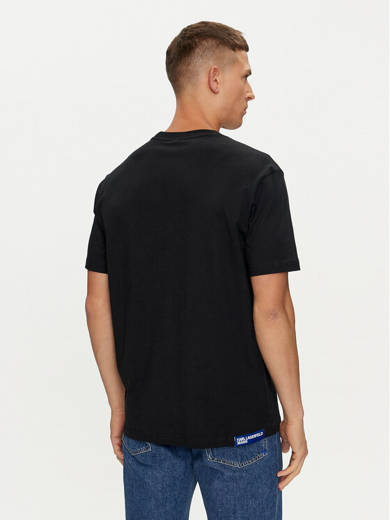 Karl Lagerfeld Jeans Karl Lagerfeld Jeans Tricou 241D1708 Negru Regular Fit