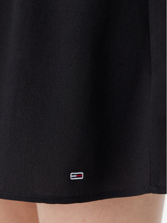 Tommy Jeans Tommy Jeans Sommerkleid Essential DW0DW20613 Schwarz Regular Fit