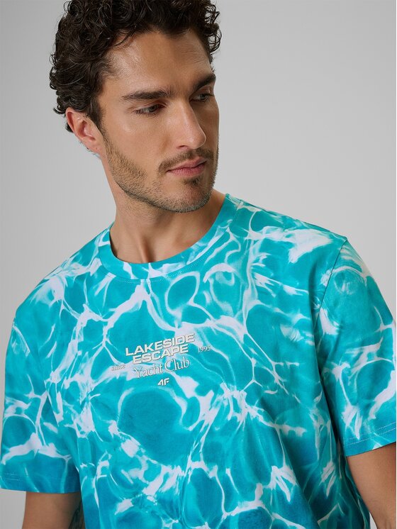 4F 4F T-Shirt 4FRSS26TTSHM3998-47A Zielony Relaxed Fit