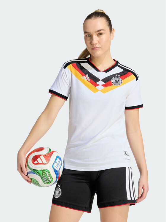 adidas adidas Koszulka techniczna Germany 26 Women's Team Home Authentic Jersey Biały Regular Fit