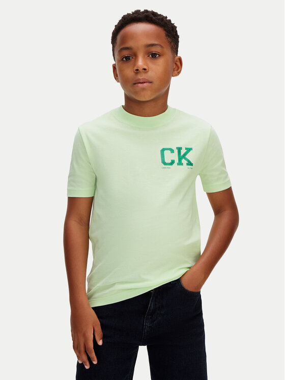 Calvin Klein Tricou Heritage LVCKSJA09B Verde Regular Fit