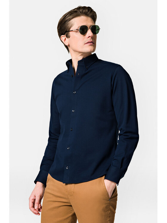 Lancerto Lancerto Koszula Esme KO073222000022 Granatowy Slim Fit