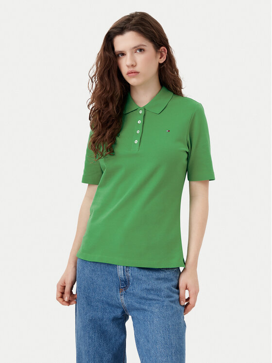 Tommy Hilfiger Polo 1985 WW0WW43224 Verde Regular Fit, taglia : M