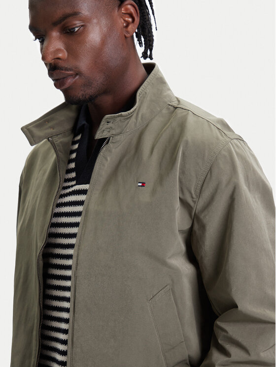 Tommy Hilfiger Tommy Hilfiger Bomber striukė Harrington MW0MW39637 Žalia Regular Fit