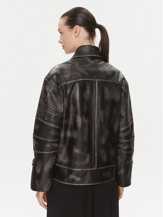 MAX&Co. MAX&Co. Lederjacke Ugolina Schwarz Regular Fit