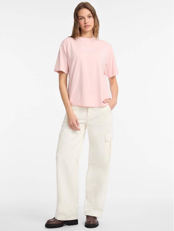 Guess Jeans Guess Jeans T-Shirt 177619 Różowy Classic Fit