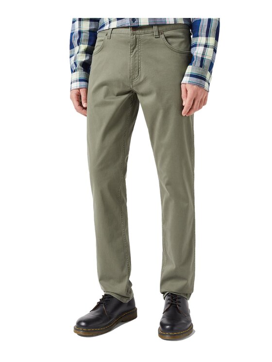 Wrangler Wrangler Spodnie materiałowe 112350877 Zielony Regular Fit