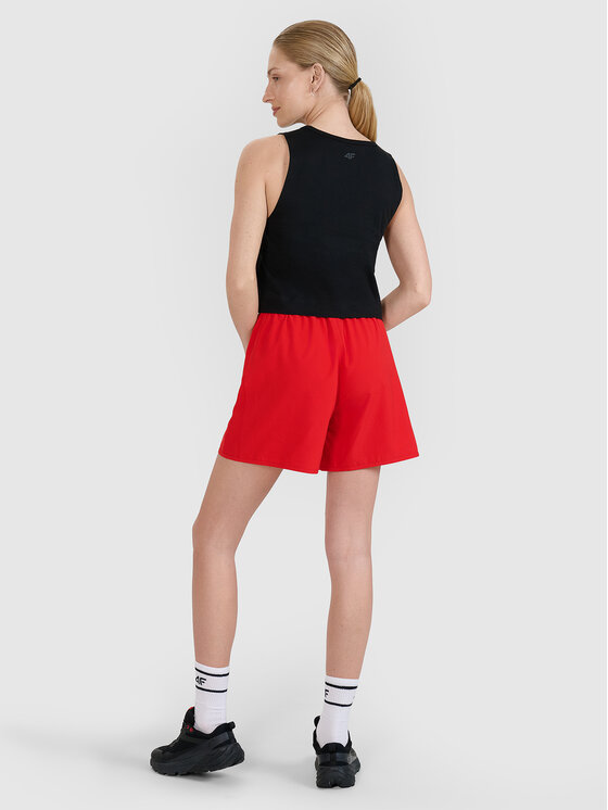 4F 4F Szorty sportowe BEACHWEAR BASIC Czerwony Regular Fit