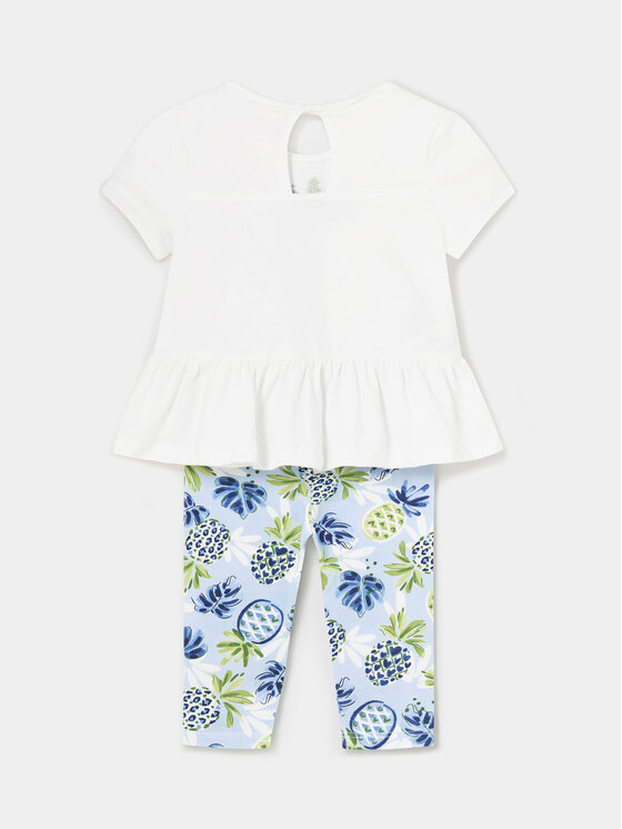 Mayoral Mayoral Set tricou și leggings 1734 Albastru Regular Fit