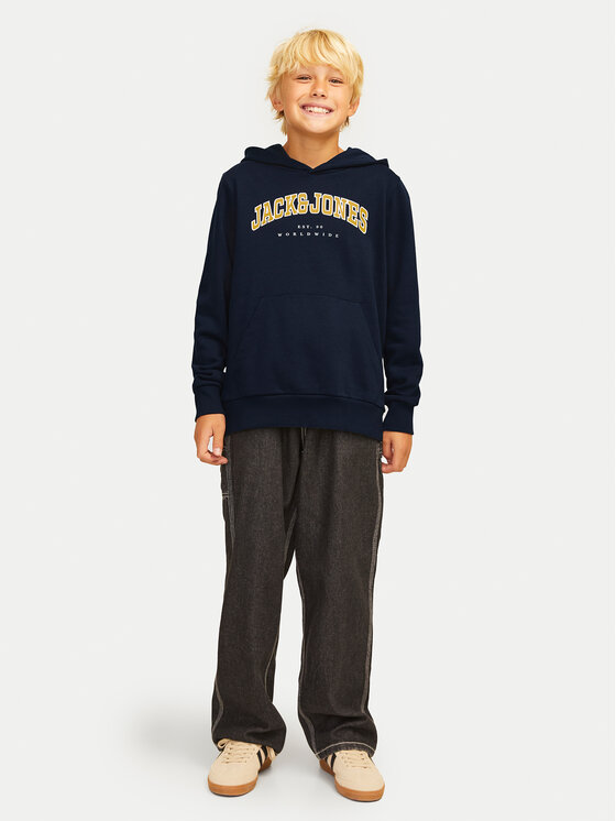 Jack&Jones Junior Jack&Jones Junior Majica dugih rukava Caleb 12259564 Tamnoplava Relaxed Fit