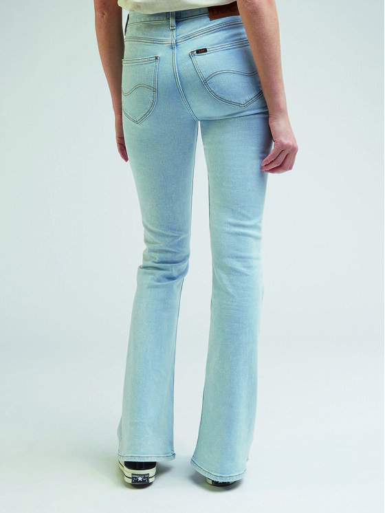 Lee Lee Jeansy Breese L32YGUB44 112330579 Błękitny Flare Fit