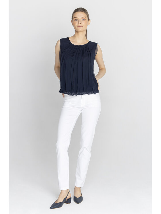 Deni Cler Milano Deni Cler Milano Bluzka W-DC-1034-F2-H9-58-1 Granatowy Regular Fit