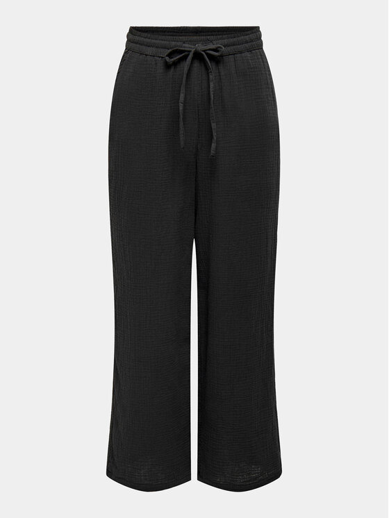 ONLY ONLY Kalhoty z materiálu Thyra 15296375 Černá Comfort Fit