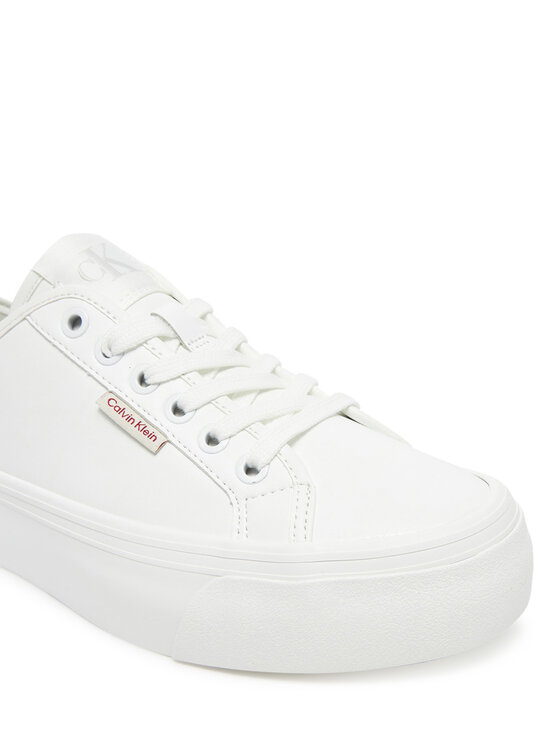 Calvin Klein Jeans Calvin Klein Jeans Sneakersy Vulc Flatform Lth YW0YW01886 Biela